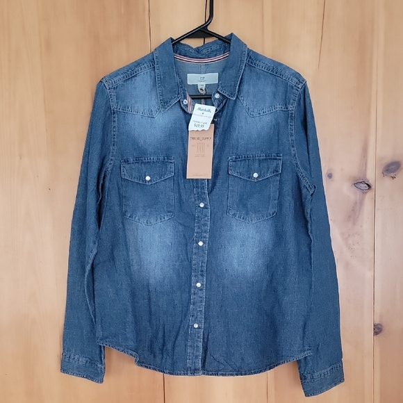 Thread & Supply Denim Button-Up Shirt - Picture 1 of 3